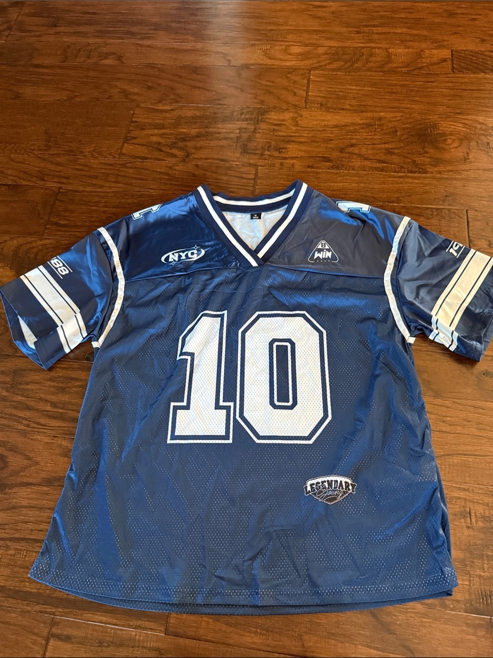 Blue Mens Athletic Football Jersey - Number 10